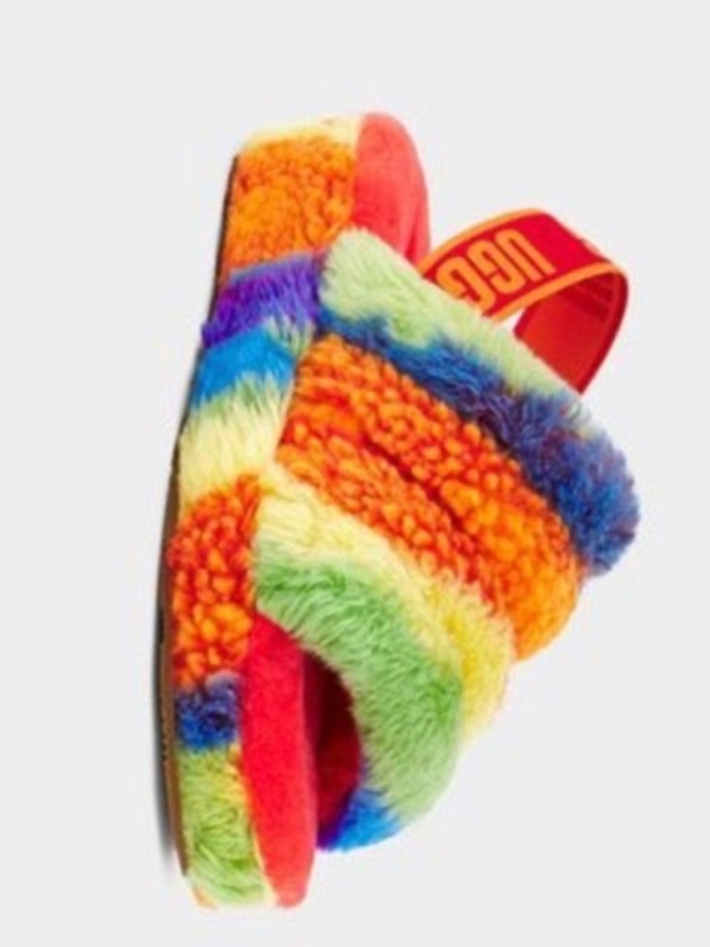 UGG Fluff Yeah Slide Cali Collage Women’s Size 7 - PRIDE